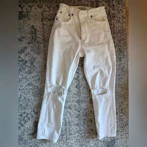 Abercrombie & Fitch White Mom Jeans